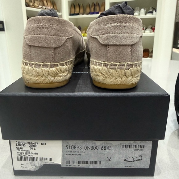 Saint Laurent Taupe Espadrilles - Picture 2 of 4